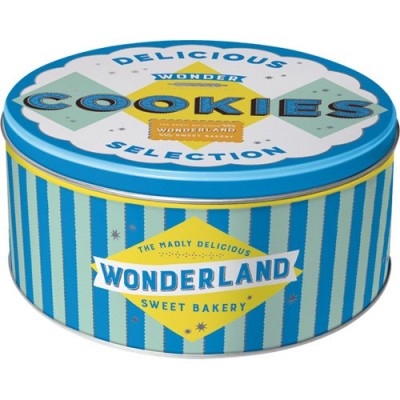 Nostalgic-Art 30605 Home et Country Wonder Cookies Blue  boîte de conservation ronde L  métal  multicolore  21 x 21 x 9 cm - B01L6ZJBGQ